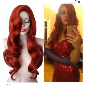 28 IN Red Wig